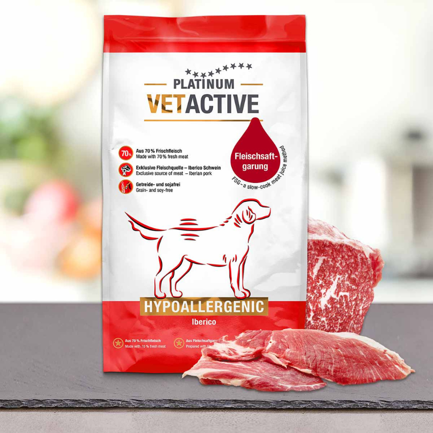 Пълноценна хипоалергенна храна за кучета Platinum Vetactive Hypoallergenic 5kg