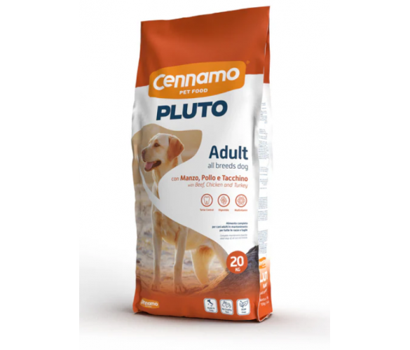 Pluto Dog Mono 20кг, с говеждо, пилешко и пуешко