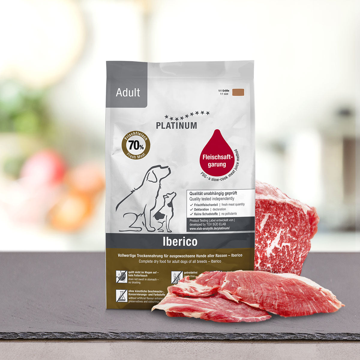 Platinum Adult Iberico - Супер премиум храна с прясно иберийско свинско месо годно за човешка консумация 5kg